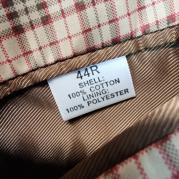 Saddlebred Corduroy Blazer Size 44R Maroon 2 Button Academia Professor Preppy - Picture 10 of 11